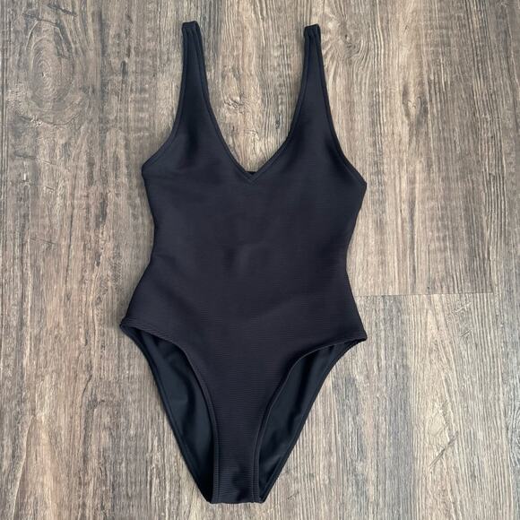 Zulu & Zephyr Signature Bikini One Piece Swimsuit in Black 4 - Picture 4 of 10